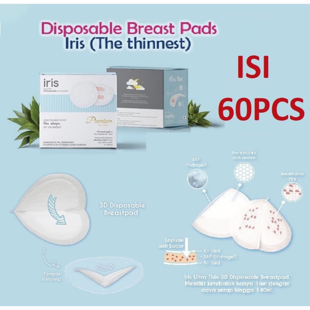 IRIS Breastpad isi 60pc 60 pc / Breast Pads Spectra
