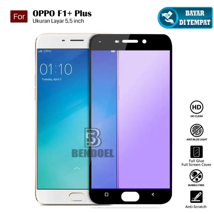 Glossy Anti Blue Light Full Cover Tempered Glass For Oppo F1 Plus Premium 9h Anti Radiasi Uv Blue Ray Screen Protector Clear Lazada Indonesia