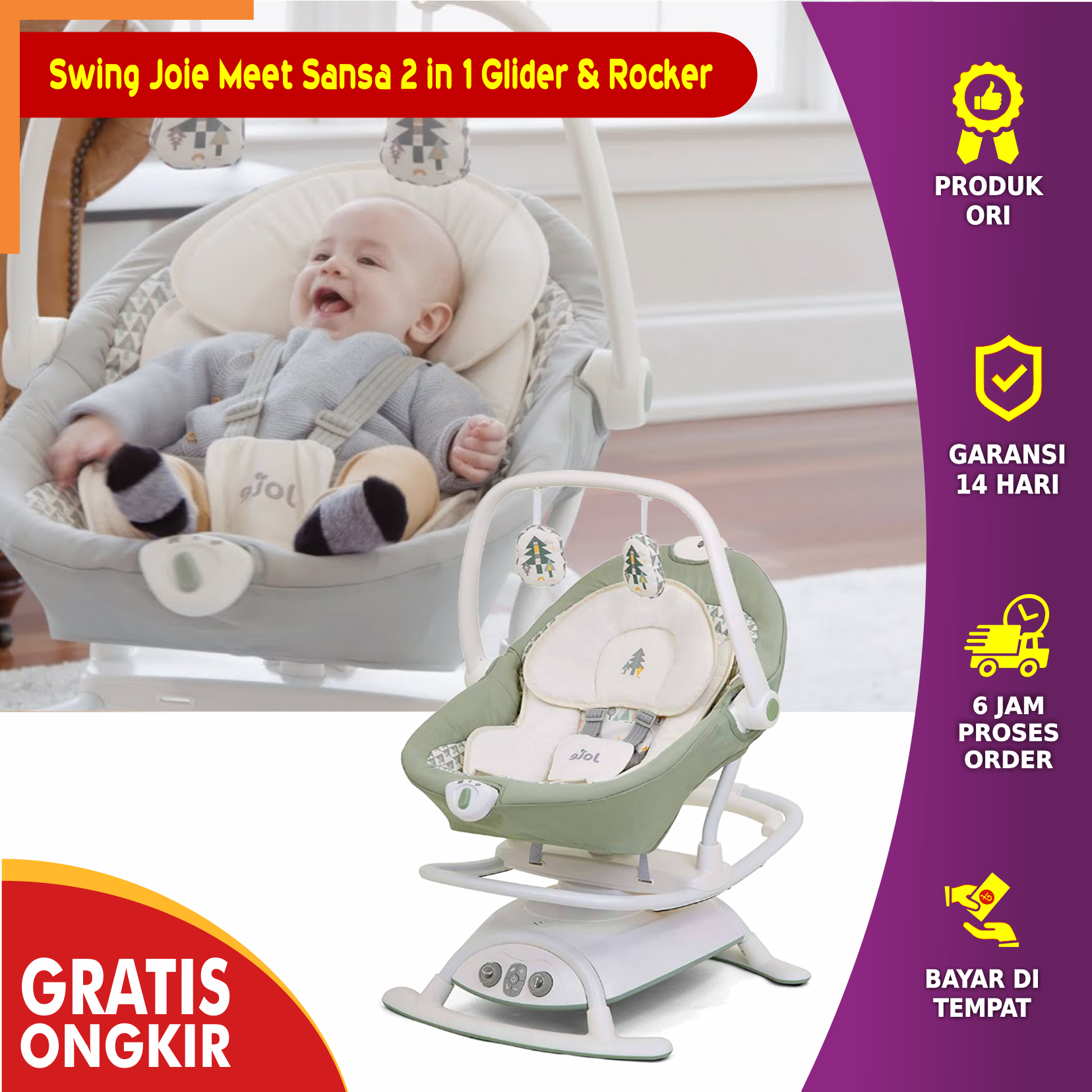 joie sansa 2 in 1 glider