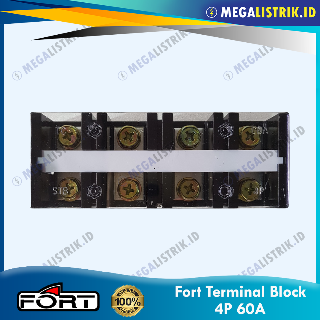 FORT TERMINAL BLOK 4P 60A / TERMINAL BLOK 4 POLE 60 AMPERE / TERMINAL