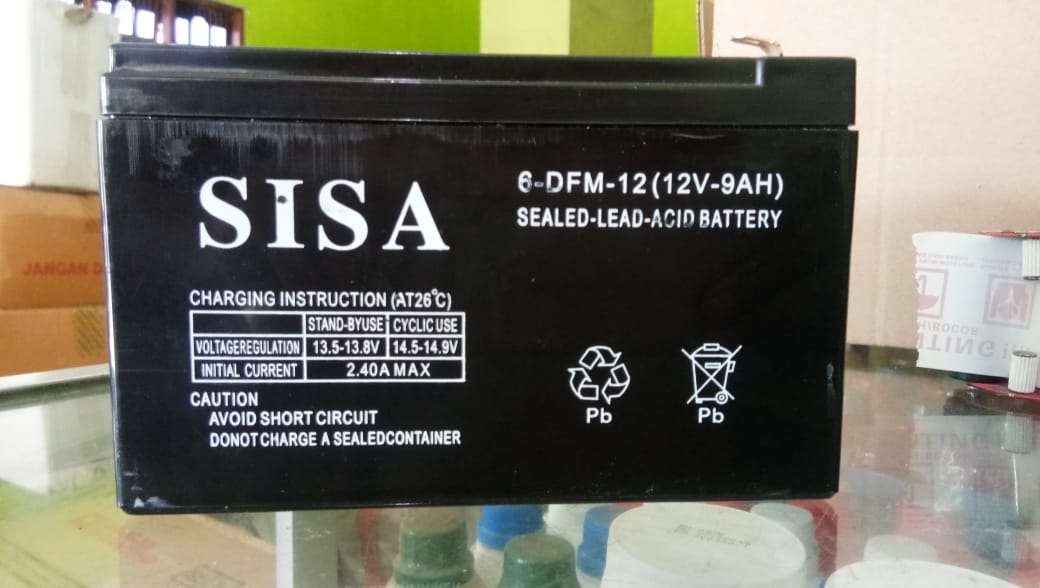 AKI 12 V 12 AH, 10 AH, 9 AH, 8 AH SINLEADER YUASA KIJO AKI SEPEDAH