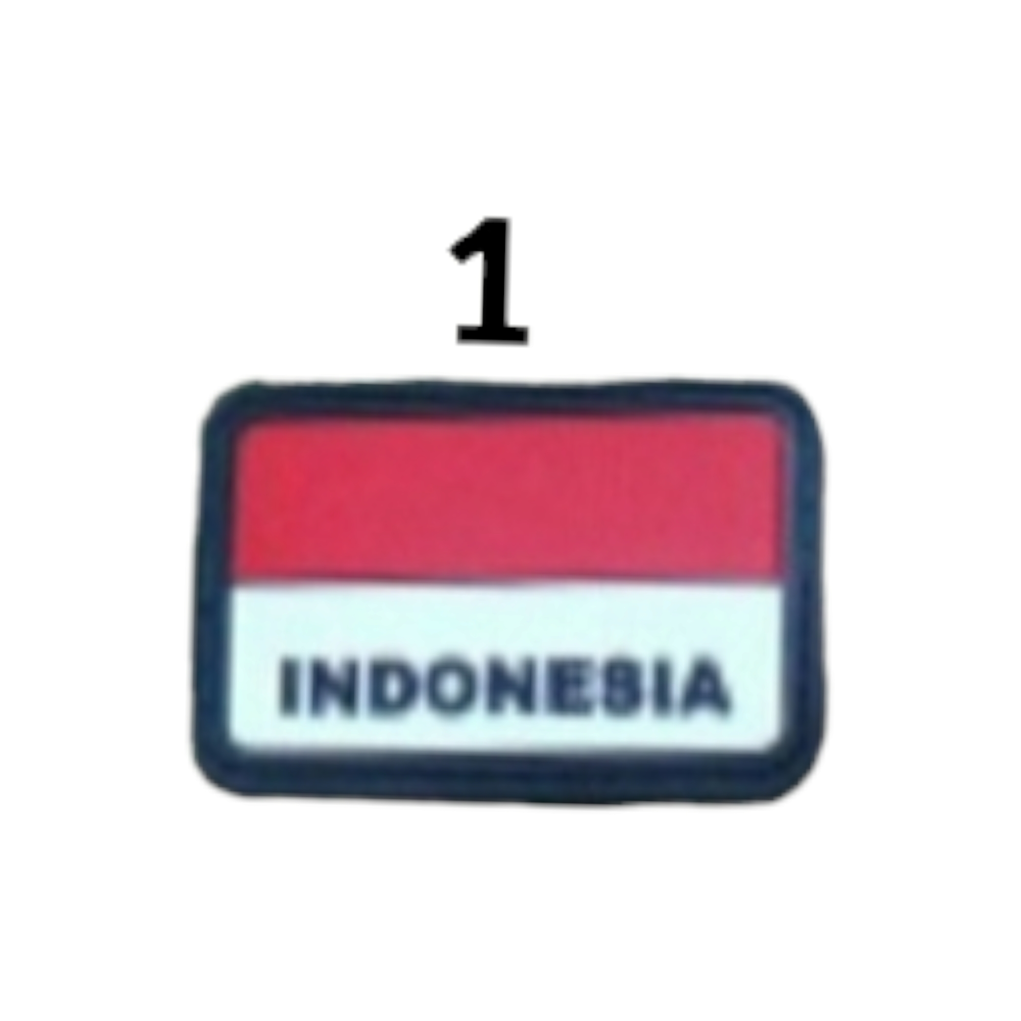 Emblem Patch Rubber Logo Indonesia Bendera Merah Putih Garuda