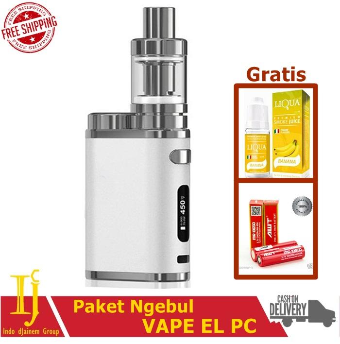 IJC - Paket Siap Ngebul EL PC Vape / Rokok Elektirk Murah 75 W 5V Stater Kit + Free Baterai dan Liquid IJC - Paket Siap Ngebul EL PC Vape / Rokok Elektirk Murah 75 W 5V Stater Kit + Free Baterai dan Liquid