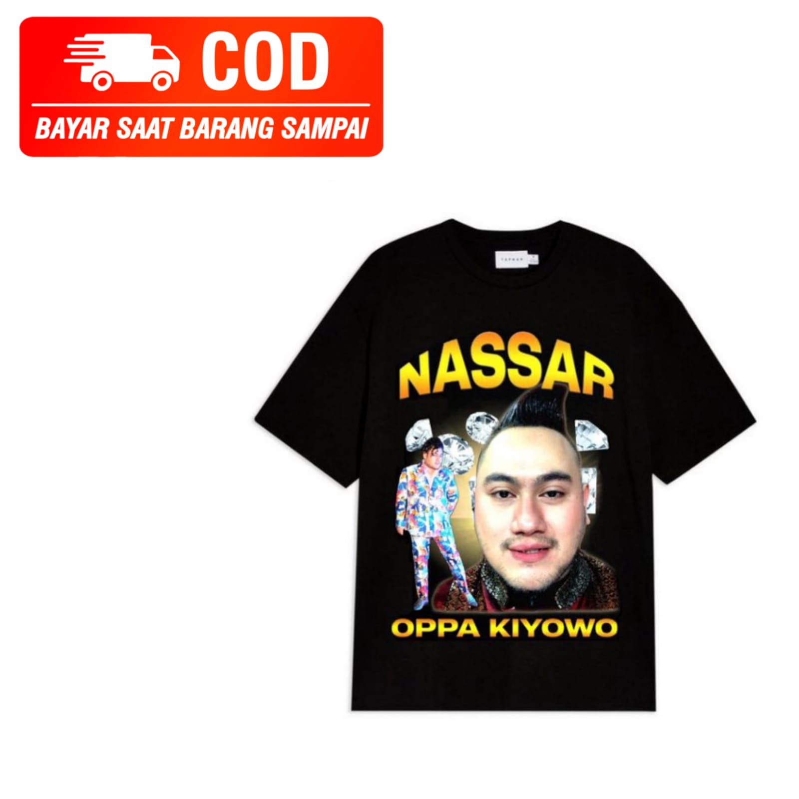 Kaos Baju KING Nassar kuning Oppa Tee 
