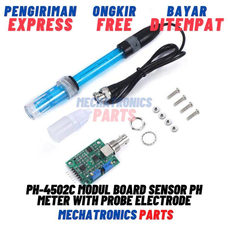 Sensor PH-4502C Modul Board PH Meter With Probe Electrode For Arduino ...