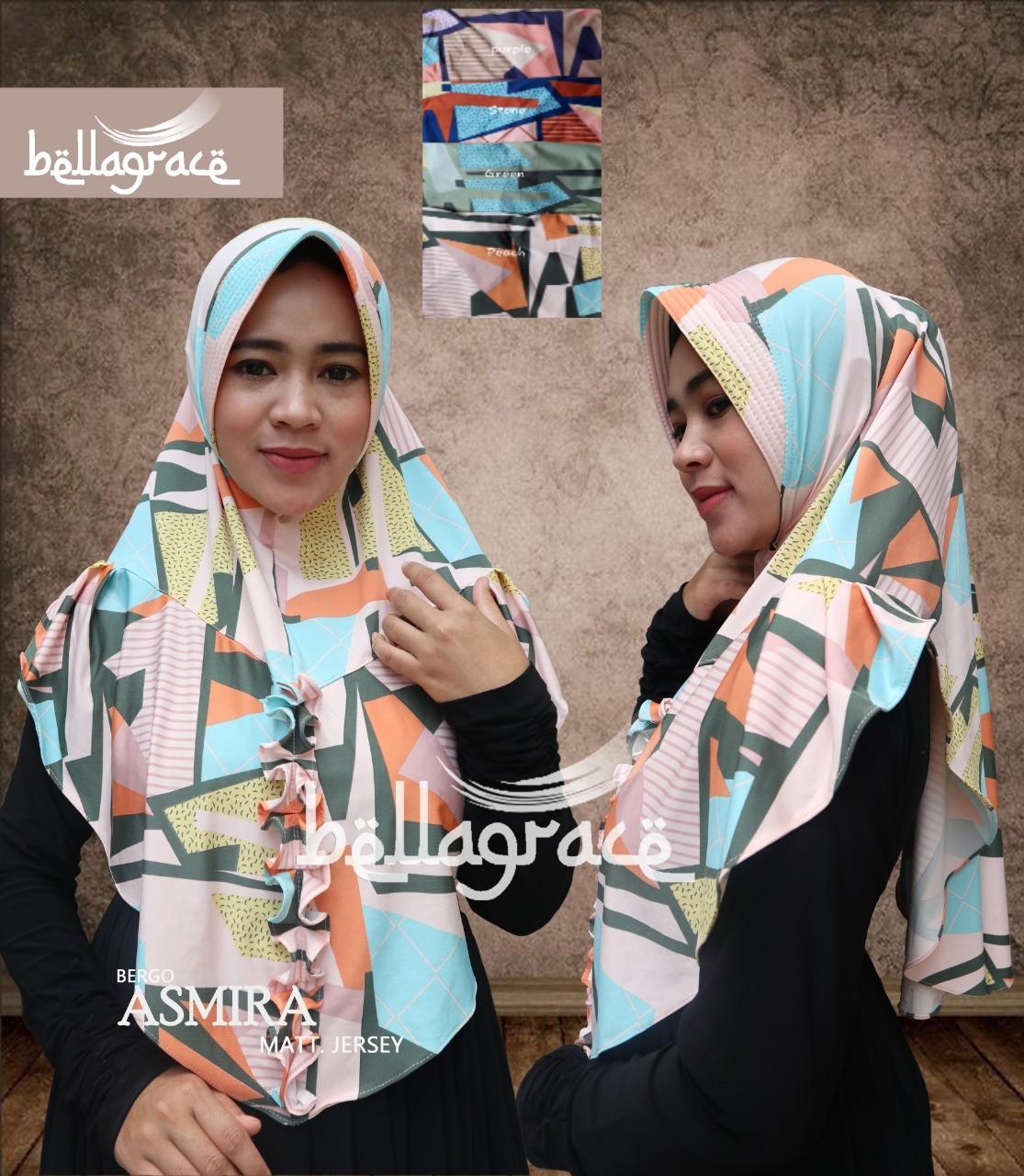 Evanz-Hijab Jilbab Khimar Instan Asmira Bella Motif