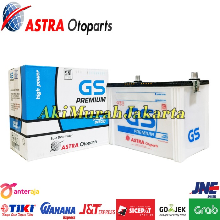 Aki Mobil Hino Dutro Gs Premium Astra N50Z Aki Basah 12V / 60 Ah