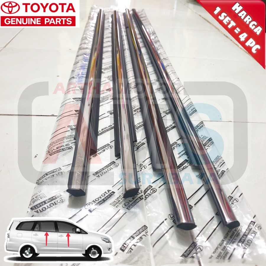 Karet Pelipit List Lis Kaca Wheater Strip Mobil Toyota Innova Grand Innova Hitam Chrome Set