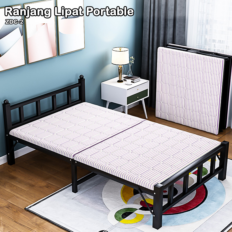 FREE ONGKIR JKT Ranjang Lipat Besi Folding Bed Portable Dipan Lipat ...