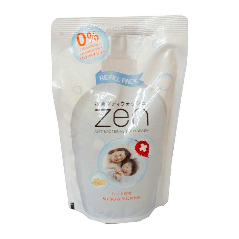 BISA COD - Refill ZEN Body Wash Shiso & Sulphur Pump 450ml