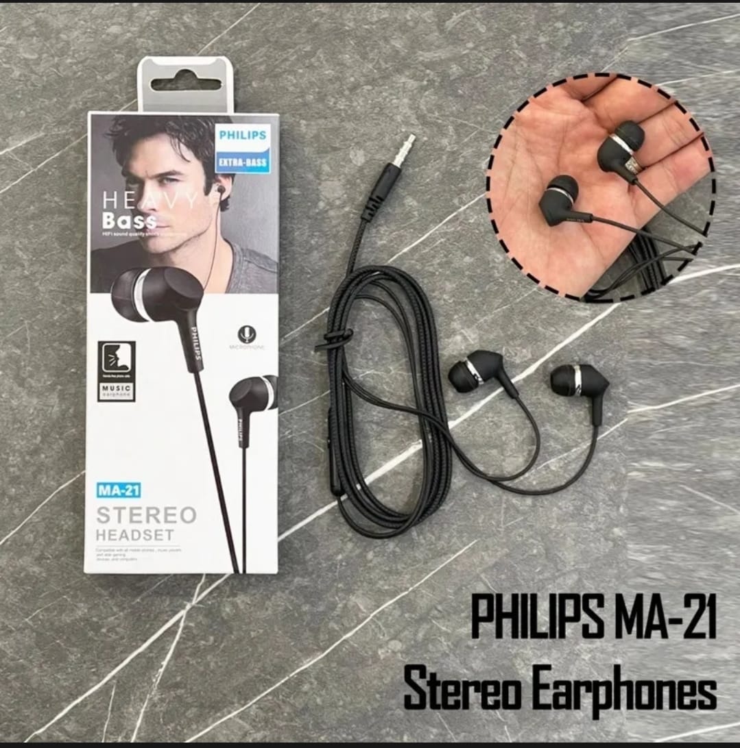 PROMO HANDSFREE HEADSET ORIGINAL PHILIPS MA21 EXTRA BASS