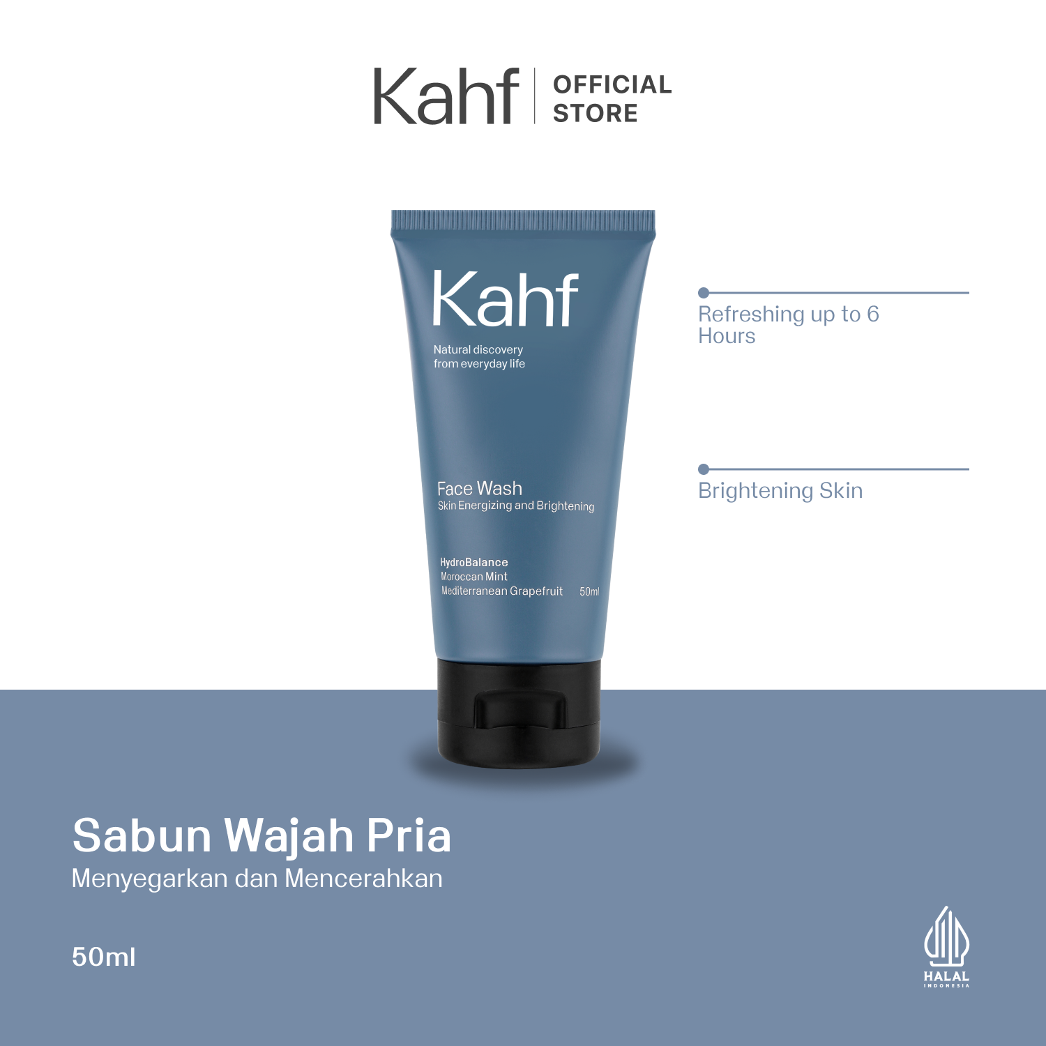 KAHF Facial Wash Pria 100 ml Sabun Cuci Muka Lazada Indonesia