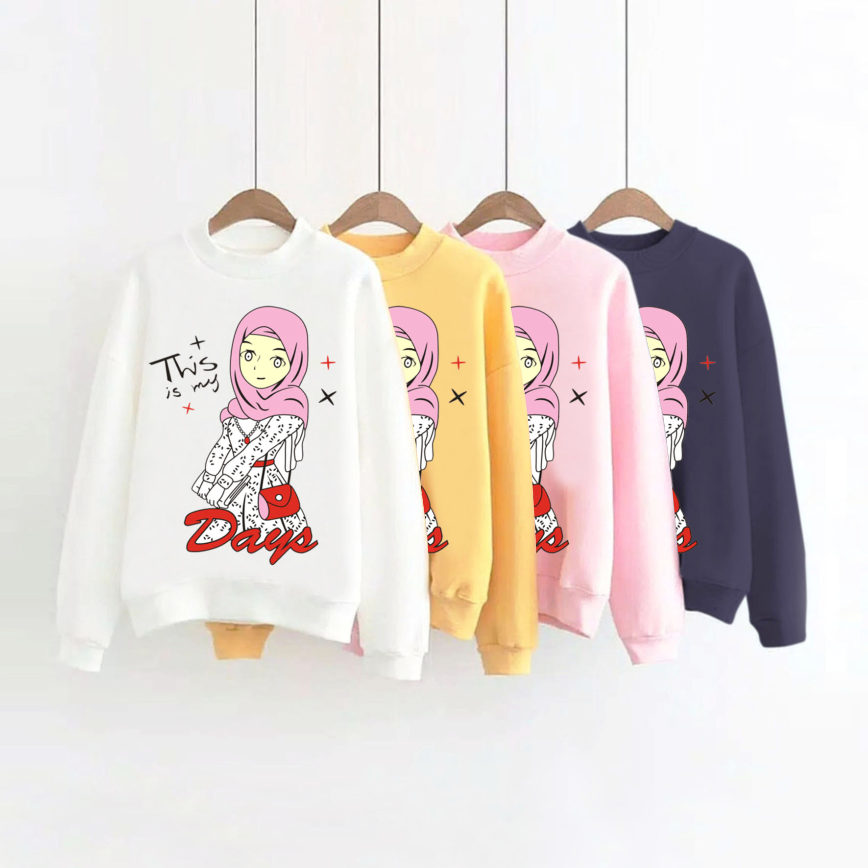 Gambar Kartun Berhijab Cantik Bertopi