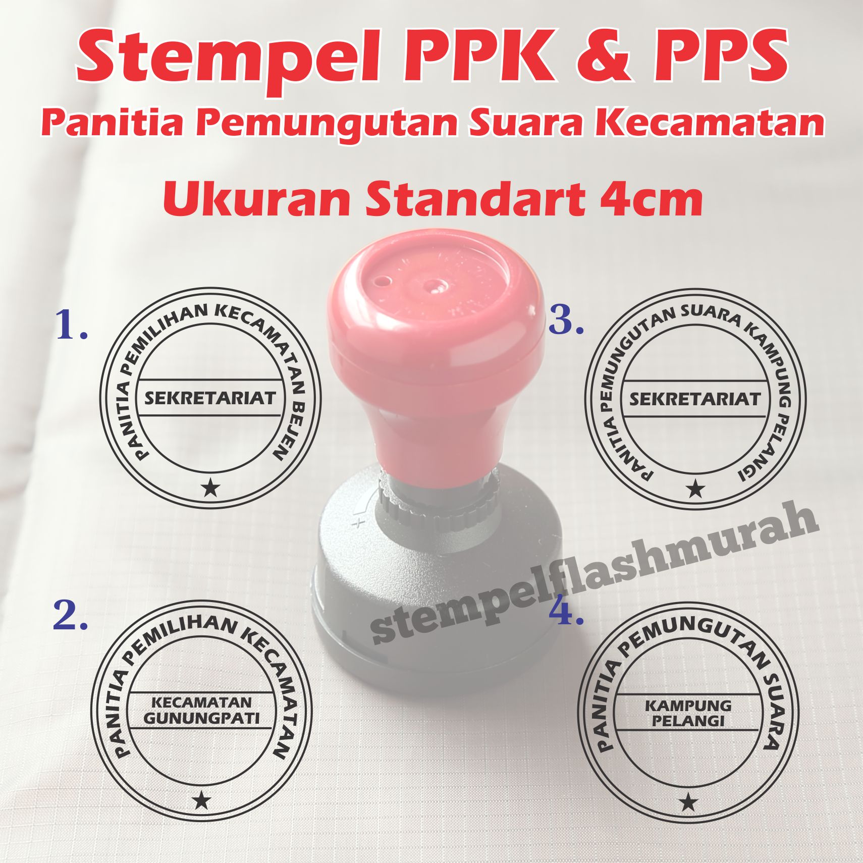 Stempel Pps Ppk Panitia Pemungutan Suara Pemilihan Umum Pemilu Otomatis 