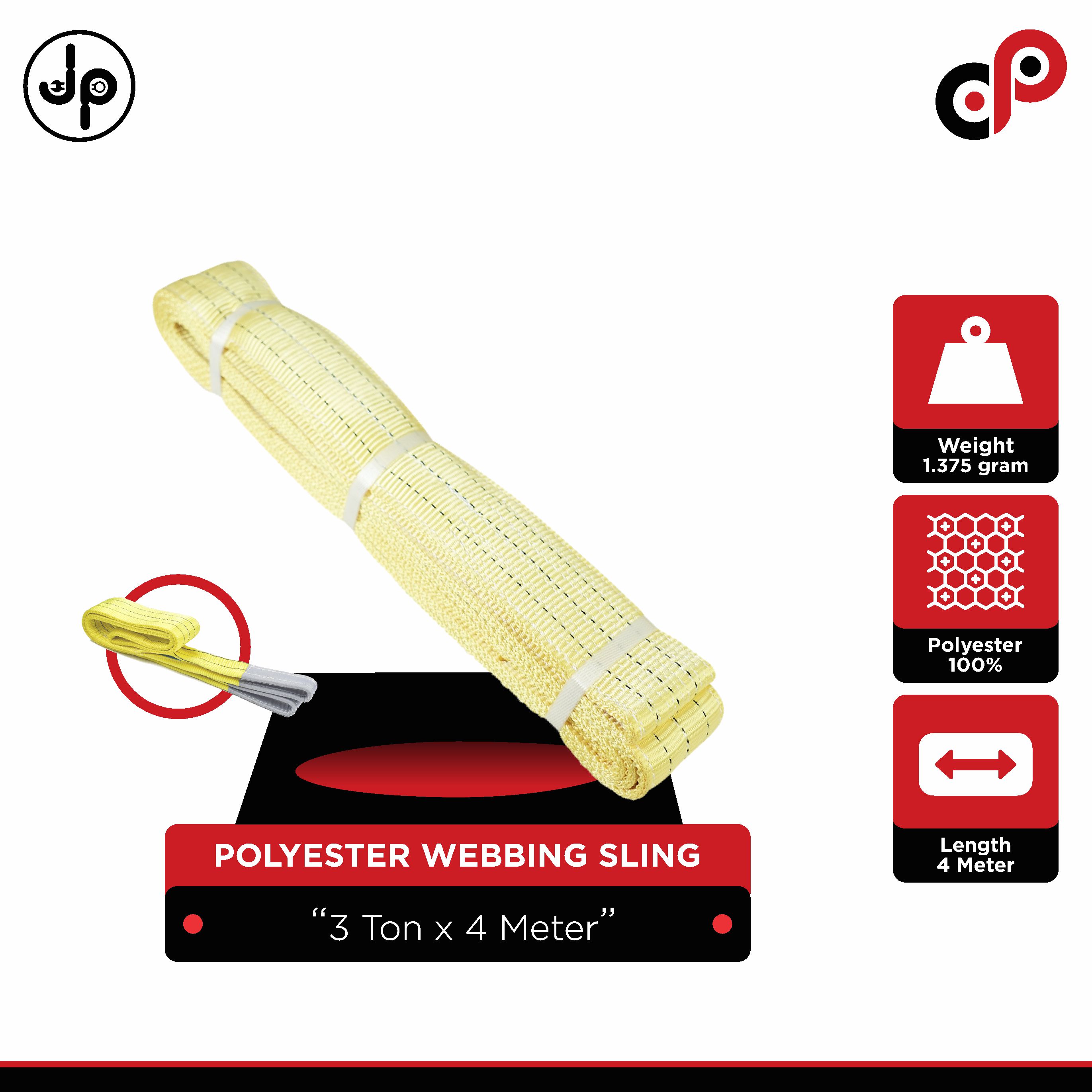 Polyester bing Sling 3 Ton x 4 Meter Tali Angkat Lazada Indonesia
