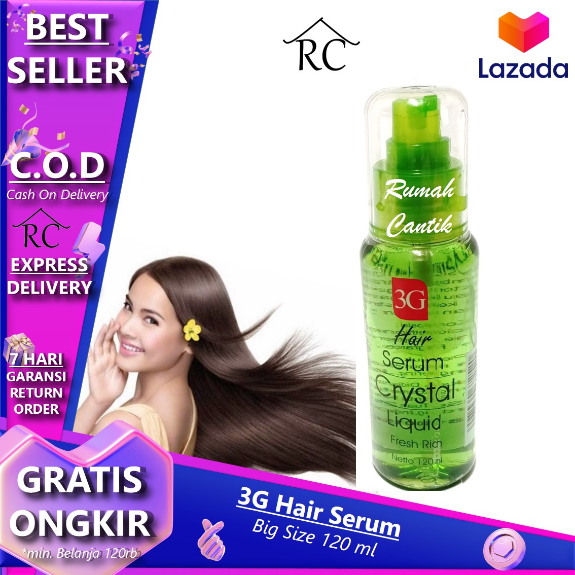 Vitamin Rambut 3g Hair Serum 1 Ml Botol Rumah Cantik Bisa Bayar Di Tempat Laz Cod Serum Vitamin Perawatan Rambut Sehat Berkilau Kuat Perlindungan Rambut Anti Rontok Patah Ketombe Botak Crystal Liquid
