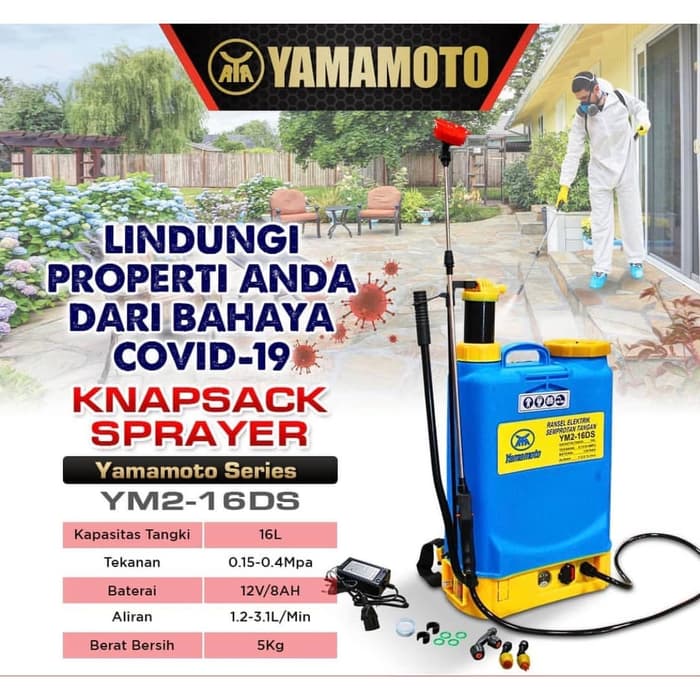 [BISA COD] Tangki Sprayer Elektrik Batre 16L Semprotan Hama Yamamoto 2 ...