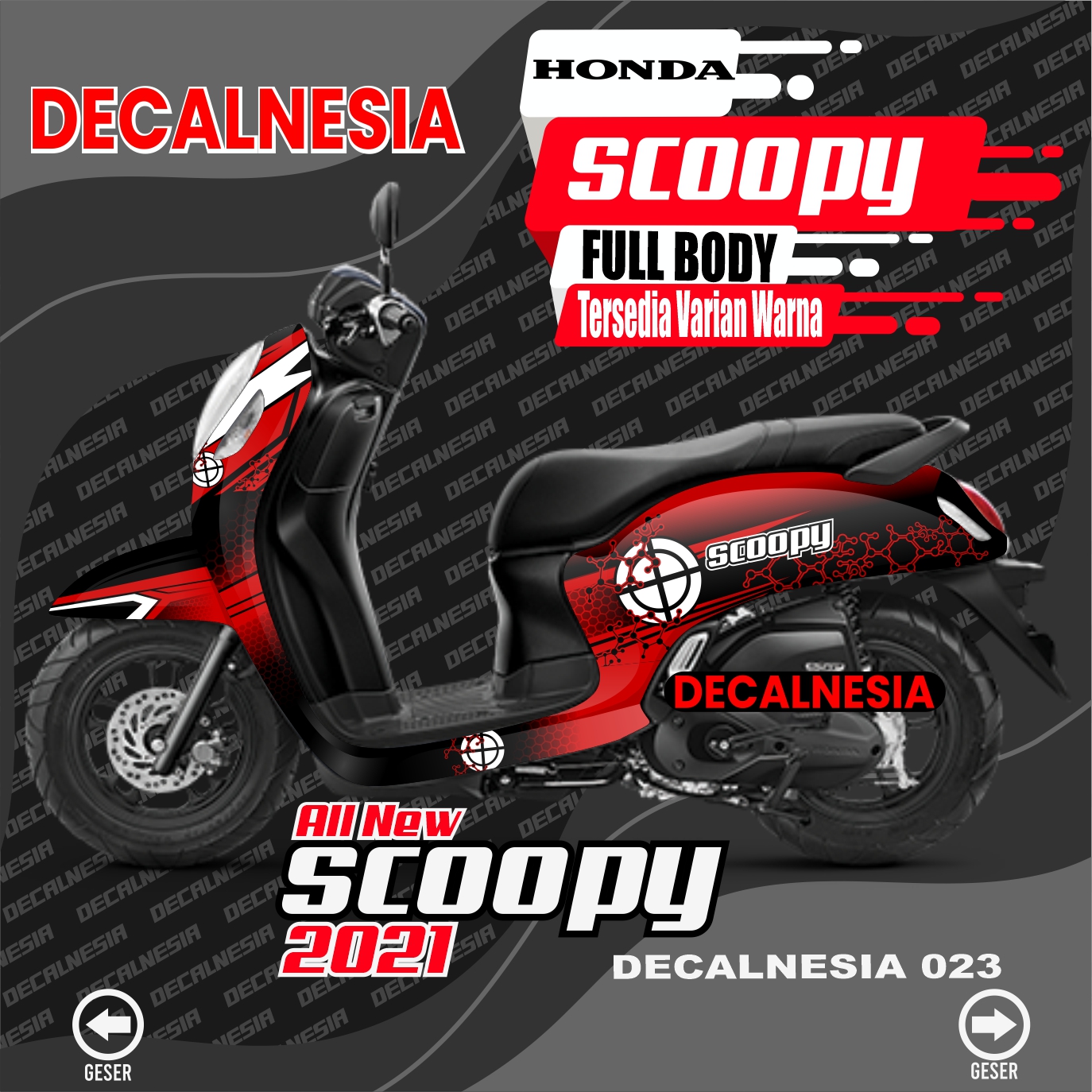 Decal Stiker Motor Honda Scoopy All New 2021 Aksesoris Variasi Sticker Full Body Lazada Indonesia