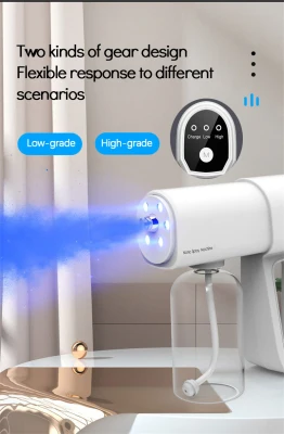 2021 K5PRO New 380ML Wireless Nano Blue Light Steam Spray Disinfection Sprayer G-un USB Charging