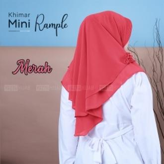 Khimar Instan MIni Rample Kriwil Hijab Instant Premium Dua Layer