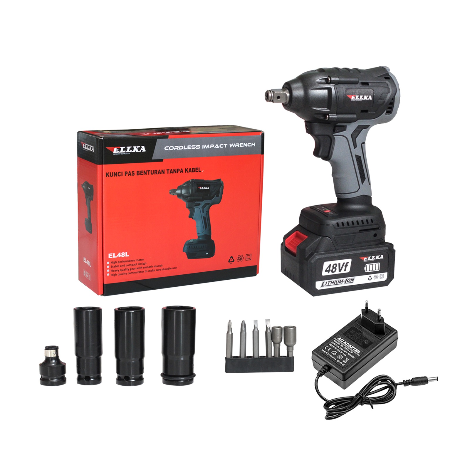 Mesin Impact Baterai Cordless Impact Wrench BRUSHLESS 48S SUNC TOOLS ...