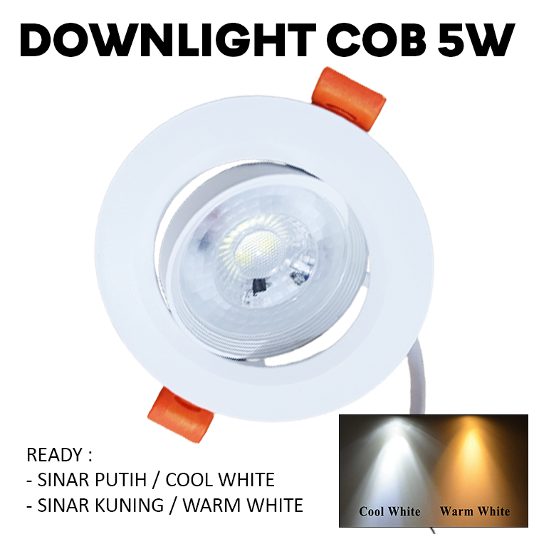 Lampu Downlight LED Spot Sorot COB 5w - 7w | Lazada Indonesia