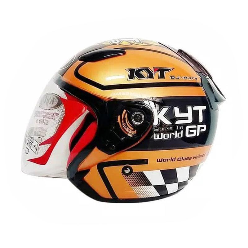 Helm  KYT DJ MARU #11 Bumble Bee Helm Half Face - Yellow