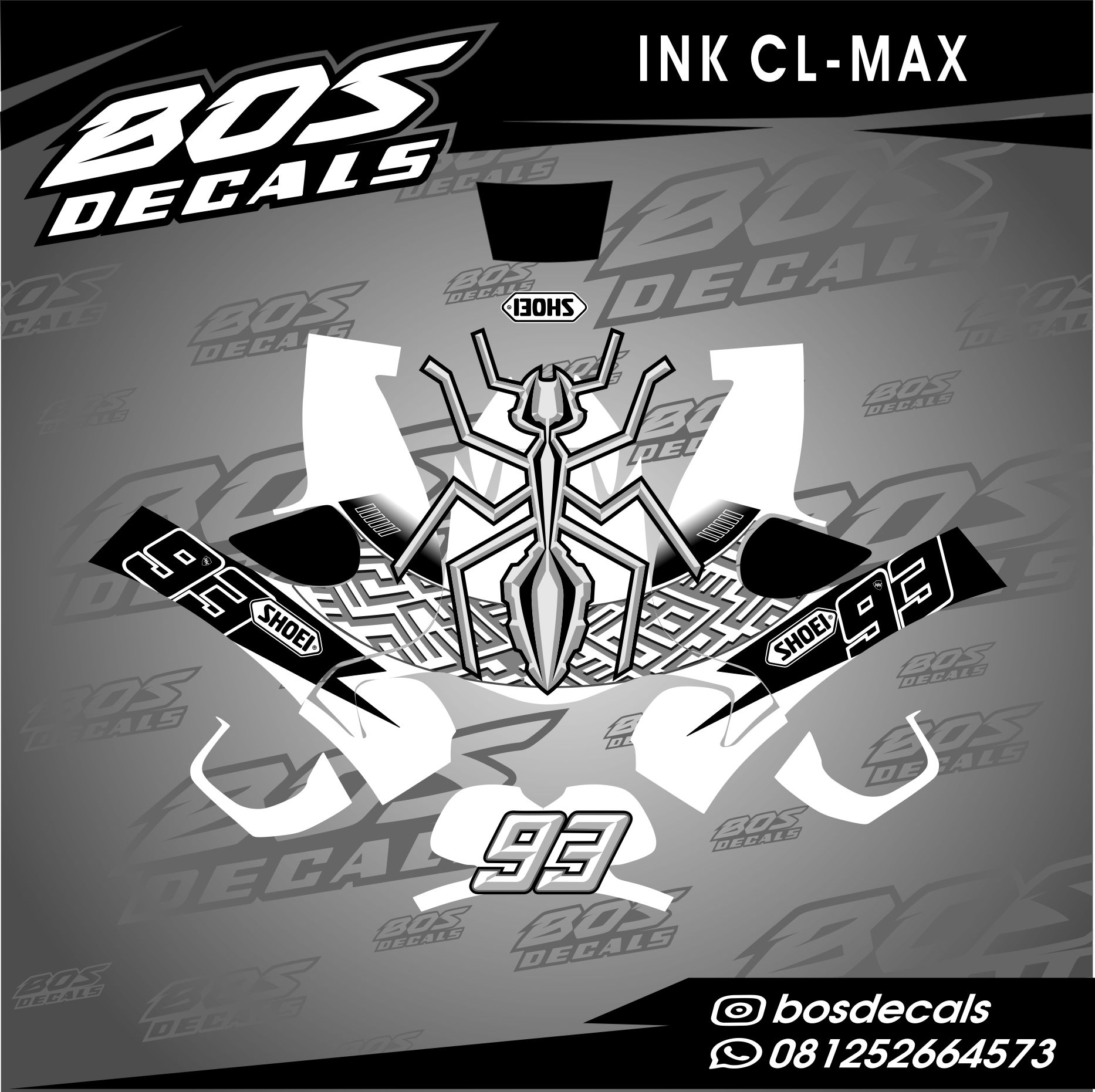 Sticker Decal Helm INK CLMAX Part 1 Decal sticker Decal helm INK CL