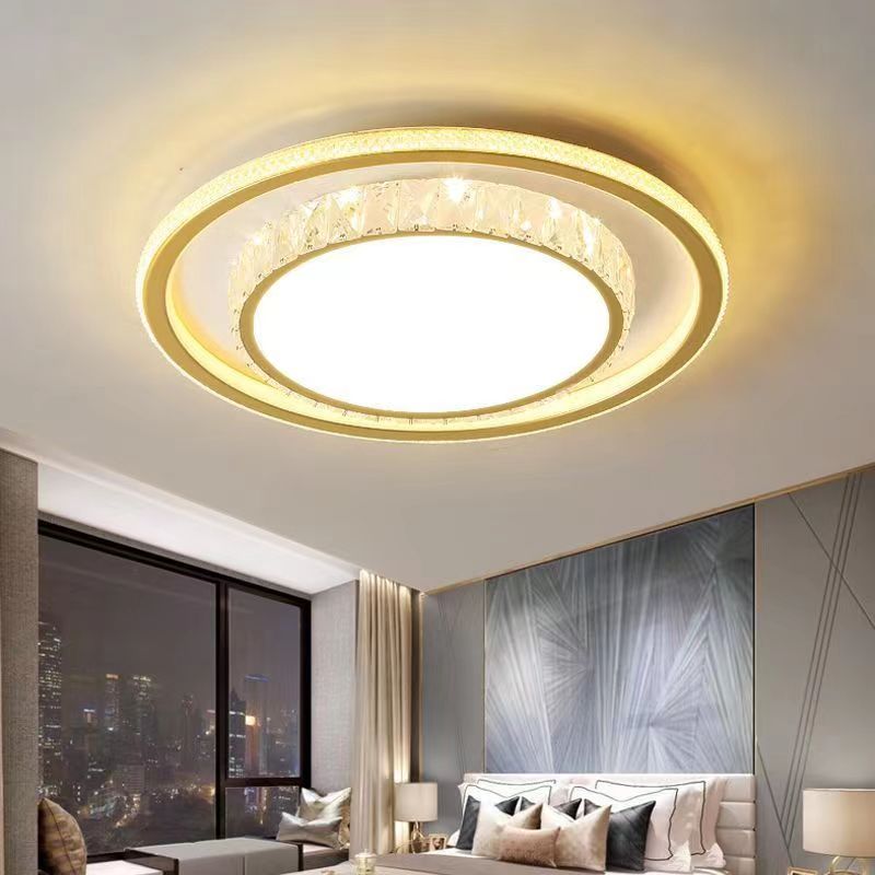 lampu kristal plafon lampu ruang tamu minimalis 70w diameter 50cm lampu