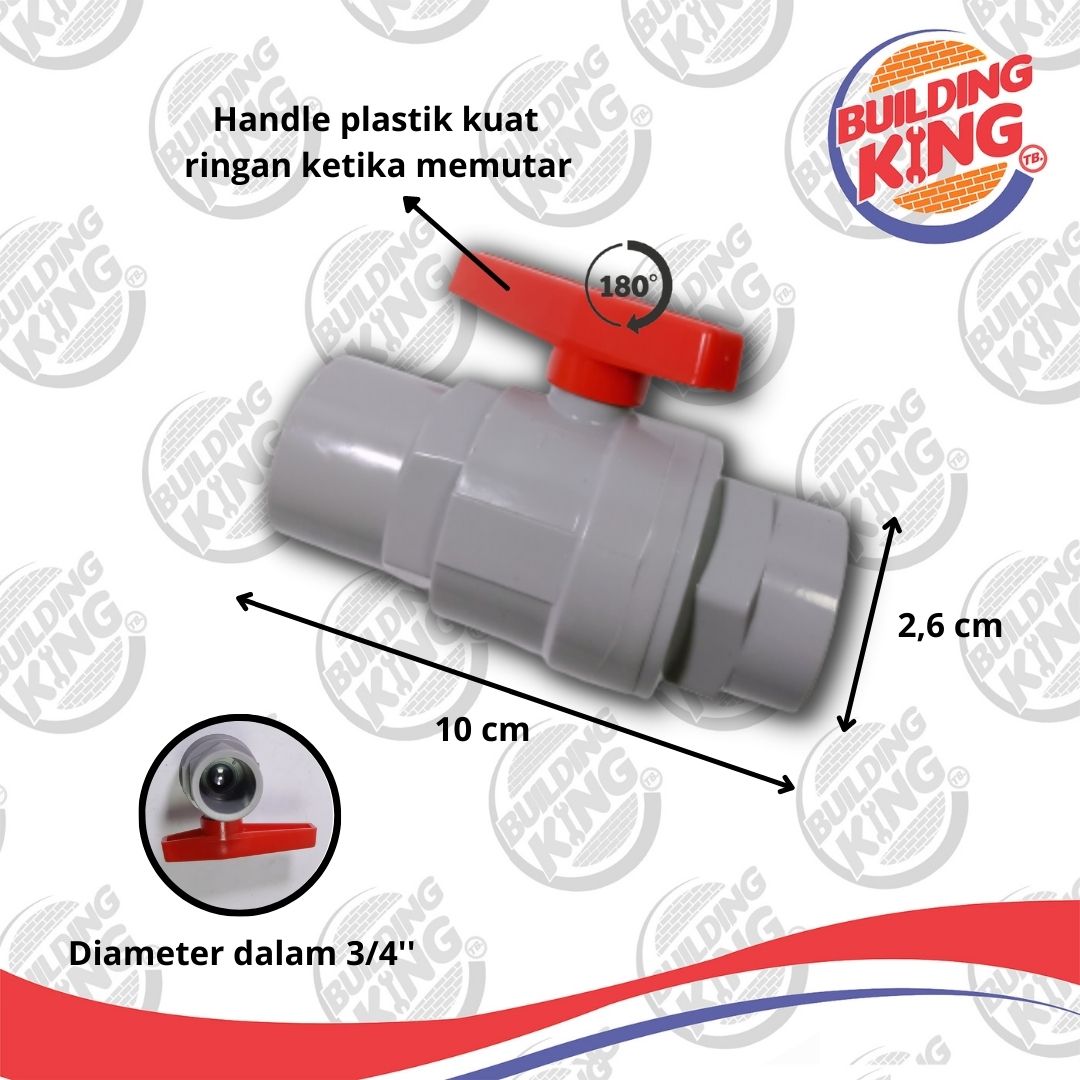 Ball Valve PVC Tebal PREMIUM 1/2 3/4 1 Inch / Stop Kran Pipa Keran