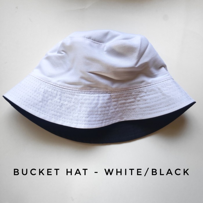 hitam polos - topi buket polos - Hitam 