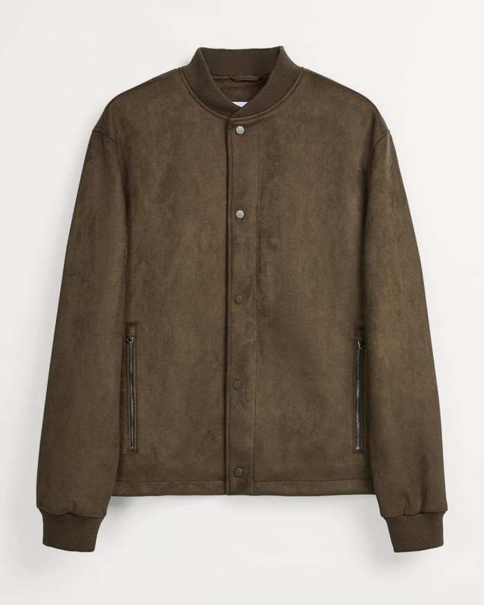 Zara mens suede bomber sales jacket