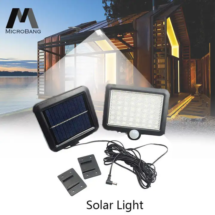 Microbang Lampu Sorot Outdoor Lighting Sensor Solar Wall Light 56 Lampu Sorot Outdoor Lighting Sensor