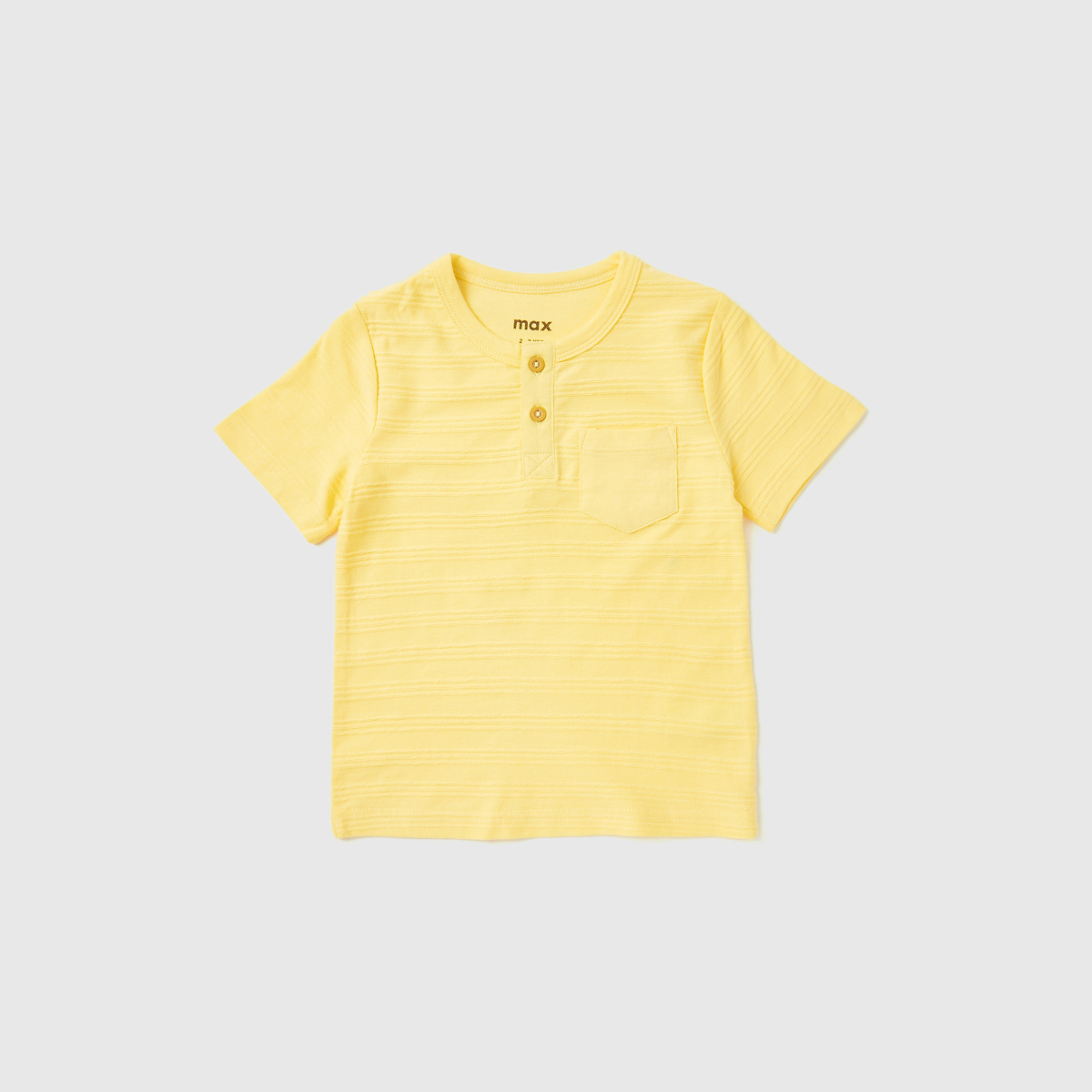Max Fashion Textured Henley Neck T 