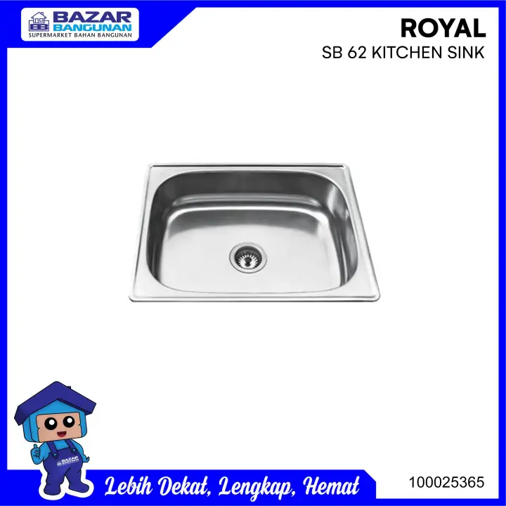 Sink Bak Cuci Piring Portable Royal Sb 62 Sb62 Stainless Steel Lazada Indonesia