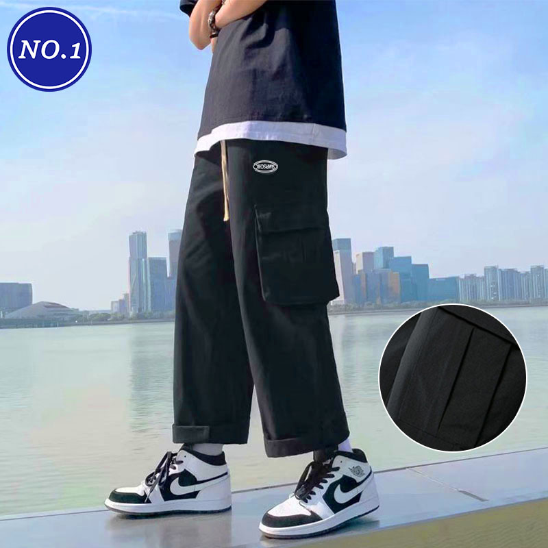 Loose straight celana cargo oversize korean style cargo pants longgar