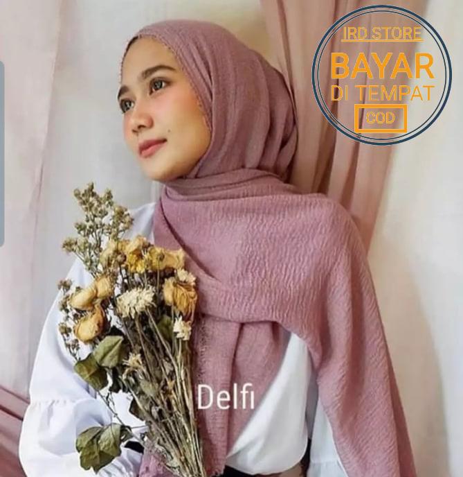 Hijab Pasmina Crinkle warna terlengkap / jilbab Pashmina Crinkle warna terlengkap