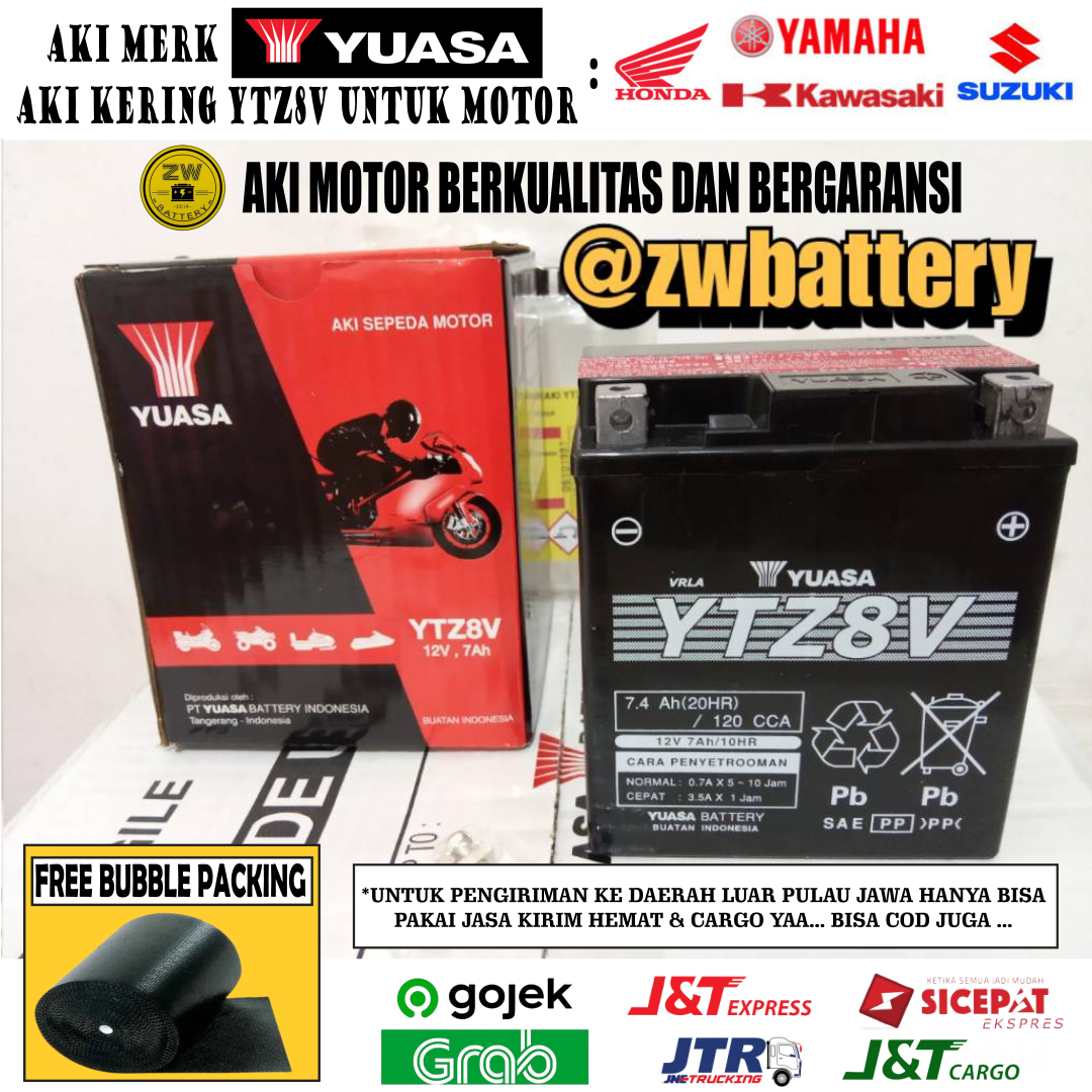 AKI MOTOR R25, CBR 250, KLX 150, CRF 150, D-Tracker YTZ8V YUASA ORI MF