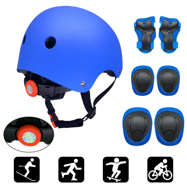 helmet and knee pad set