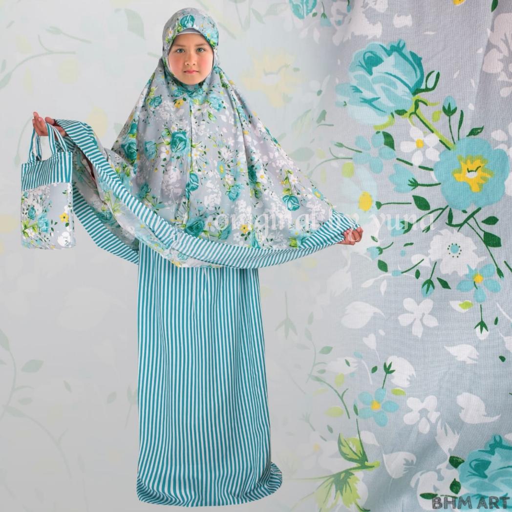 mlvr-bisa bayar tujuan (COD) mukena anak perempuan alat sholat perlengkapan solat sarung telengkung mukenah katun anak cewe rukuh SD7-9tahun hanny
