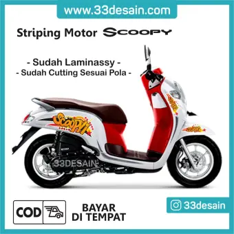 Aksesoris Stiker Motor Sticker Striping Motor Honda Scoopy Scoopy 33desain Lazada Indonesia