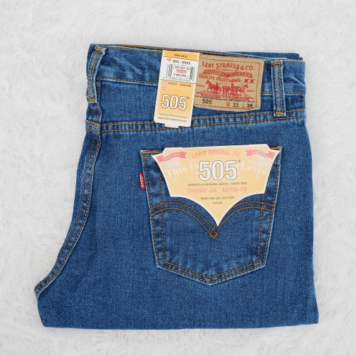 COD Jeans Levis 505 Standard Blue Deep Size 27-32 JEANS PRIA POLOS CELANA  JEANS PENSIL CELANA JEANS SLIMFIT CELANA JEANS PRIA PROMO BISA BAYAR  DITEMPAT CELANA JEANS PRIA PANJANG / LEVIS 505