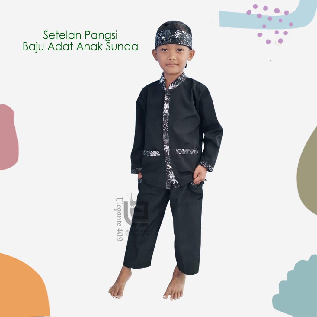 Baju Seragam Adat Sunda Anak Sekolah Dasar Bahan Best way Satu Set
