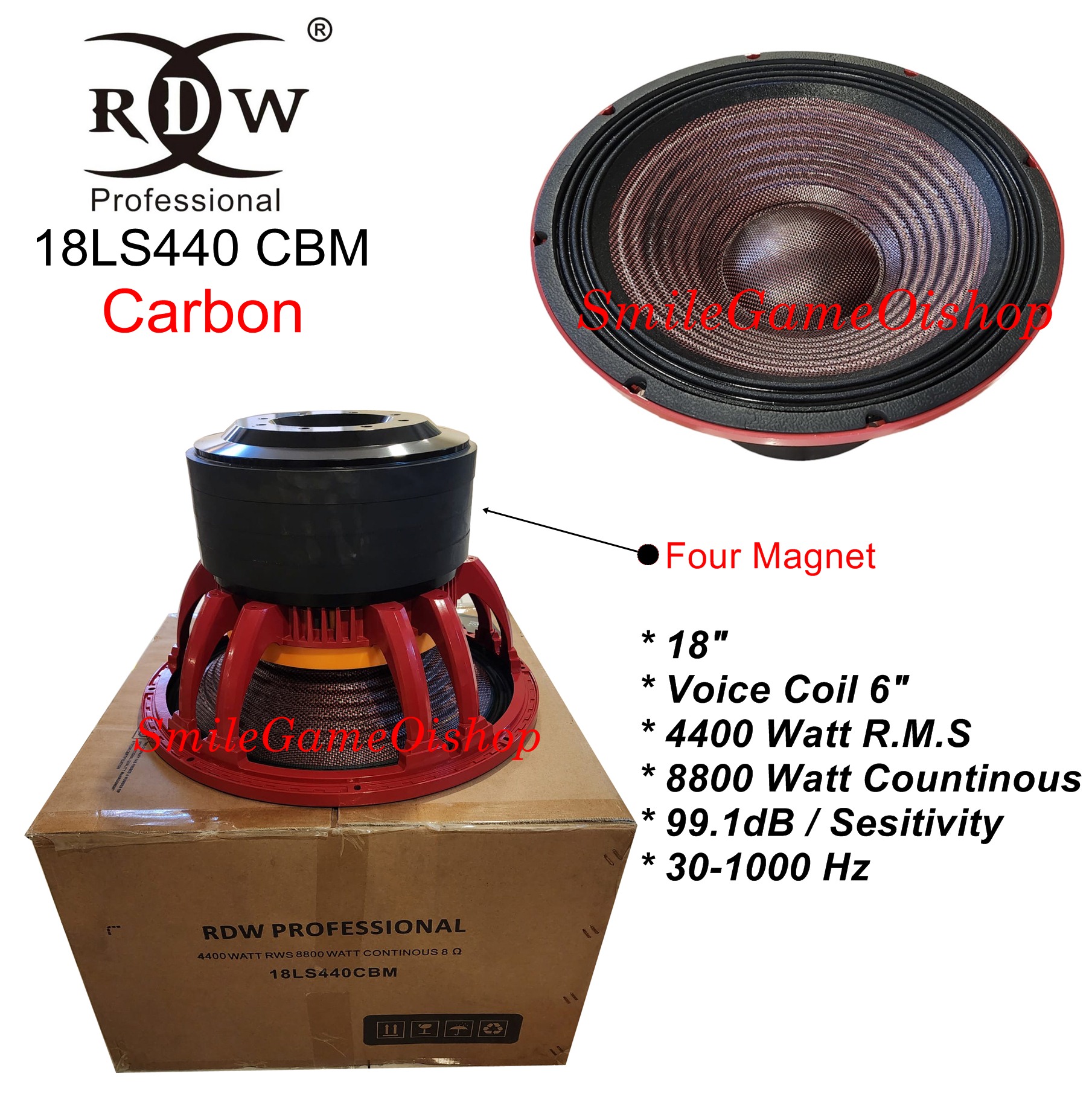 RDW 18LS440 CBM Speaker RDW 18LS440CBM Carbon 18 Inch Four