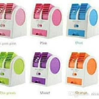 SMALL Mini Fan Air Conditioning - AC Duduk Double Mini Fan - AC Portable Double Blower Kipas Mini USB - UNGU