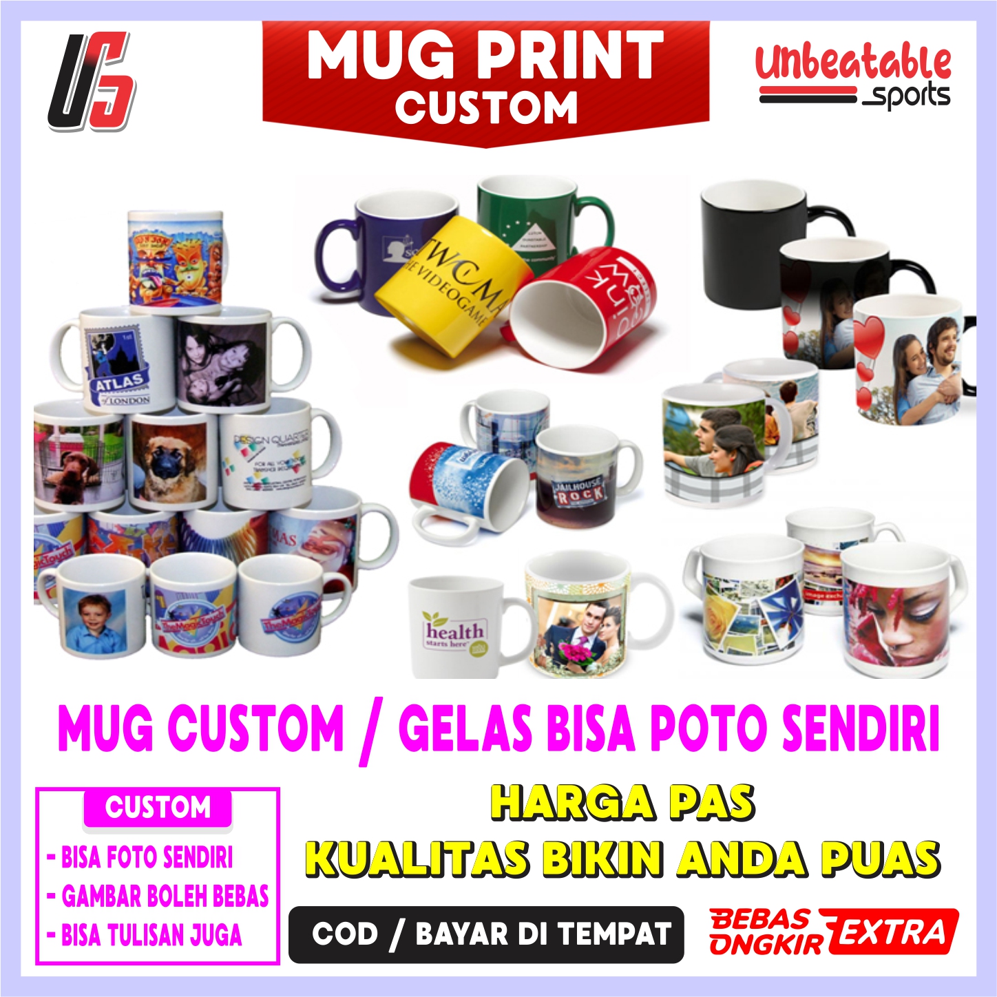 MUG CUSTOM GAMBAR SENDIRI / ,MUG COSTUM REQUEST / MUG CUSTOM MURAH ...