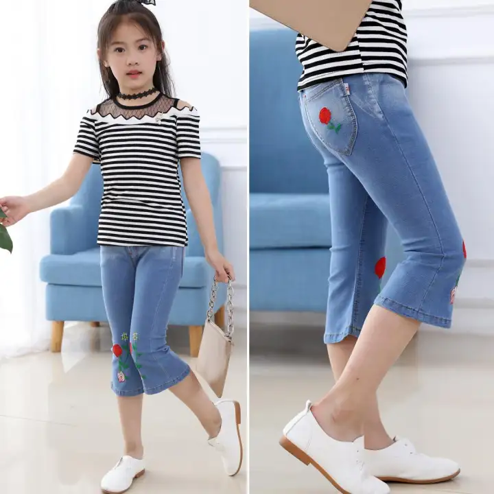 bell bottom capri pants