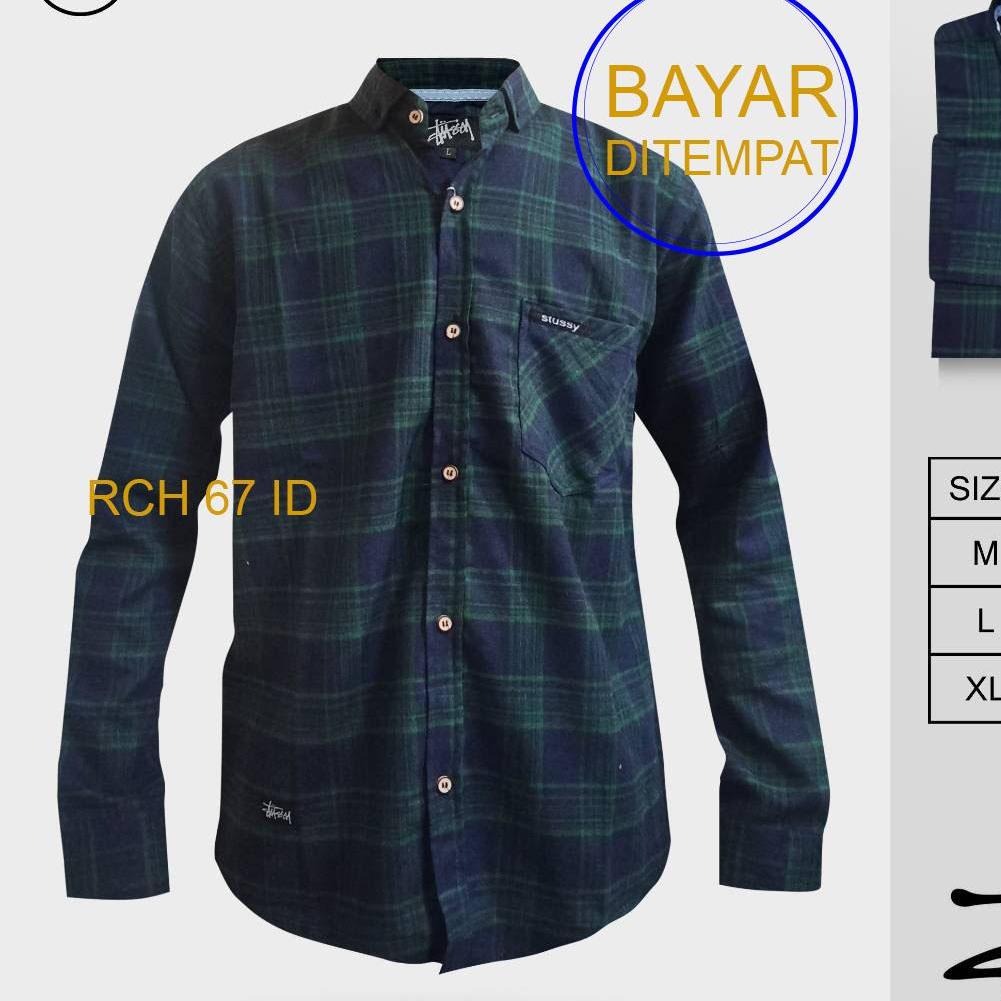 Kemeja Flanel Pria Big Size/ XXL/XXXL