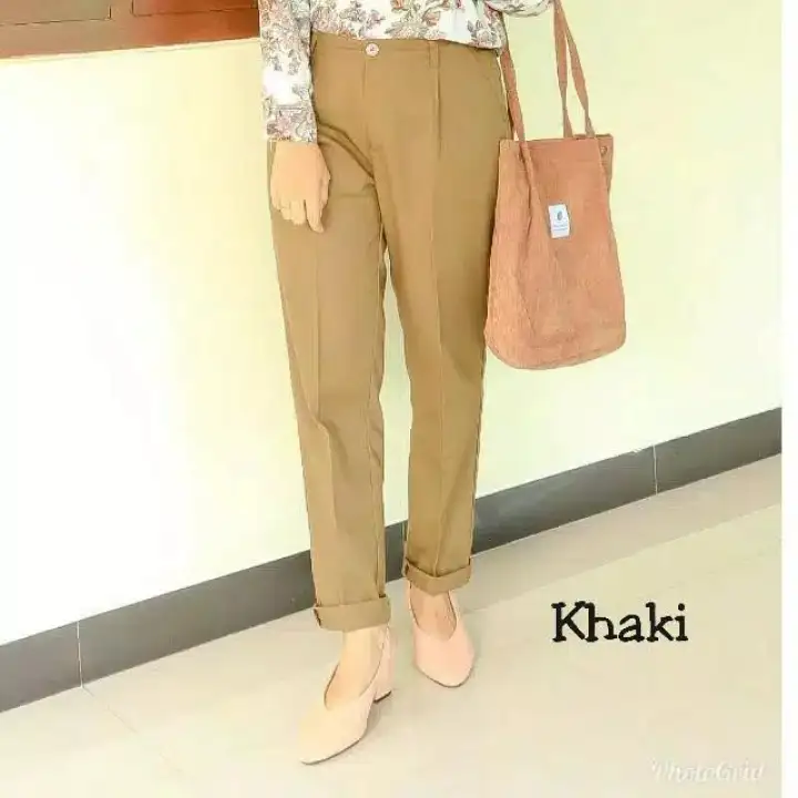khaki baggy pants