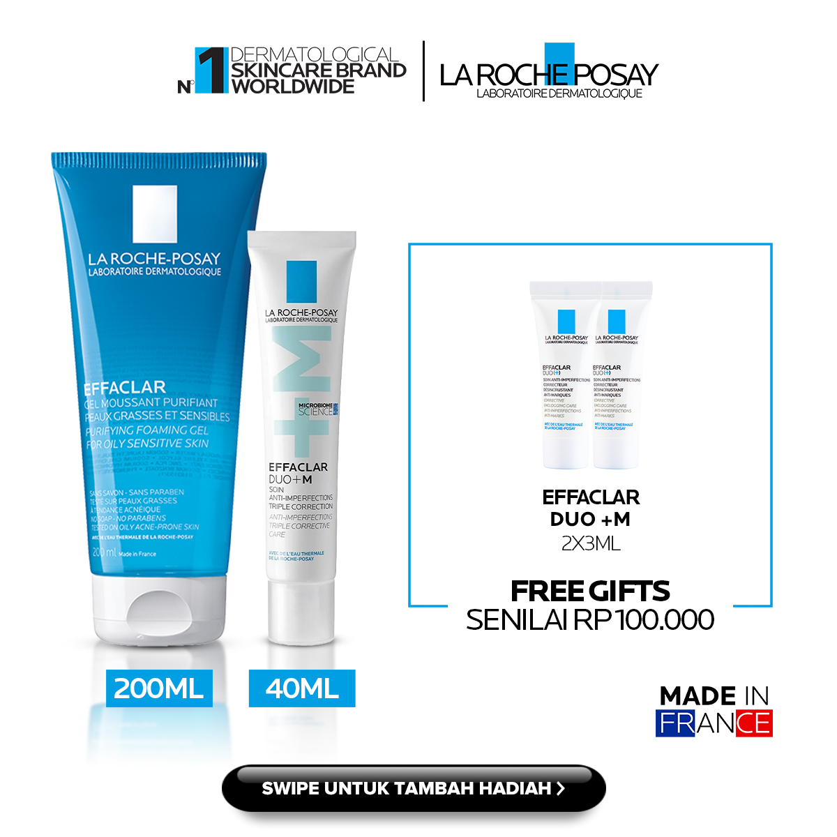 [EXCLUSIVE BUNDLE] La Roche Posay Effaclar +M Anti-Blemish Corrective ...